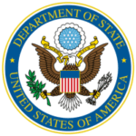 Seal of the Department Of State United States Of America with a bald eagle in the middle