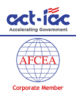 Combined logo for act-iac and AFCEA logos